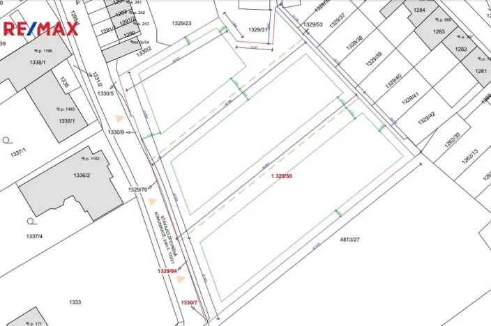 Prodej pozemku pro bydlení, Hustopeče, 1289 m2