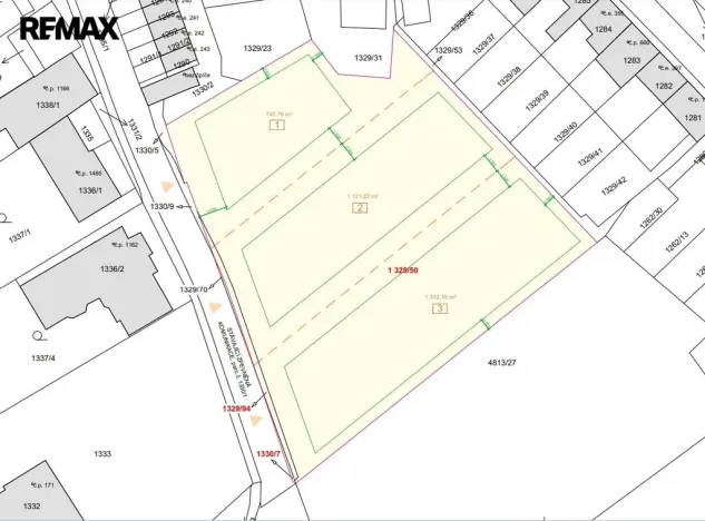 Prodej pozemku pro bydlení, Hustopeče, 1289 m2