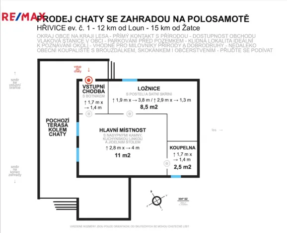 Prodej chaty, Hřivice, 22 m2