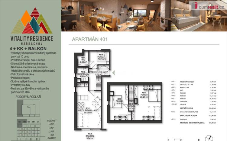 Prodej bytu 4+kk, Harrachov - Nový Svět, 105 m2