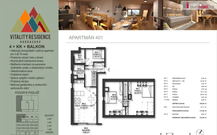 Prodej bytu 4+kk, Harrachov - Nový Svět, 105 m2