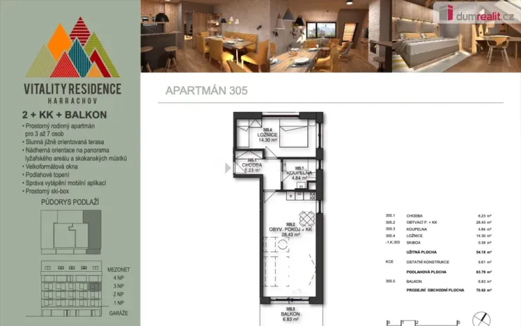 Prodej bytu 2+kk, Harrachov - Nový Svět, 56 m2