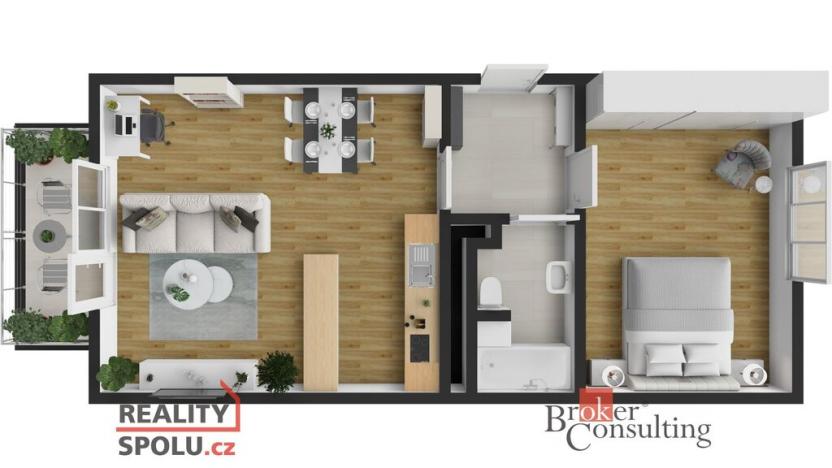 Prodej bytu 2+kk, Praha - Uhříněves, Karla Zicha, 66 m2