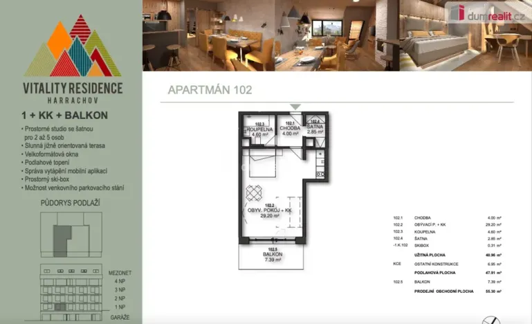 Pronájem bytu 1+1, Harrachov - Nový Svět, 43 m2