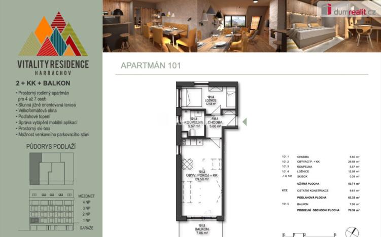 Pronájem bytu 2+kk, Harrachov - Nový Svět, 55 m2