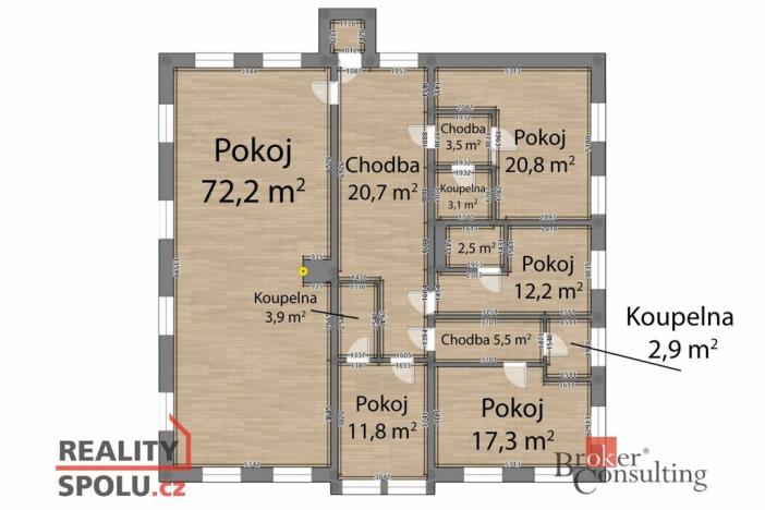 Prodej ubytování, Kovářská, nám. J. Švermy, 520 m2