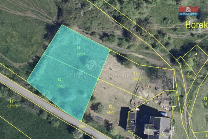 Prodej pozemku pro bydlení, Malšovice - Borek, 1399 m2