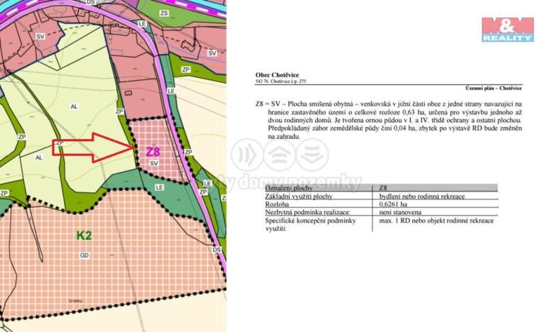 Prodej pozemku pro bydlení, Chotěvice, 6617 m2