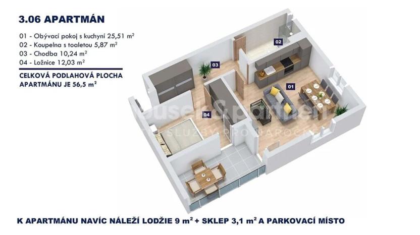 Prodej bytu 2+kk, Vrchlabí, Horská, 56 m2