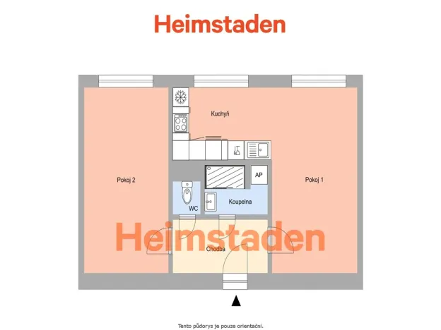 Pronájem bytu 2+kk, Ostrava - Moravská Ostrava, Na Jízdárně, 48 m2