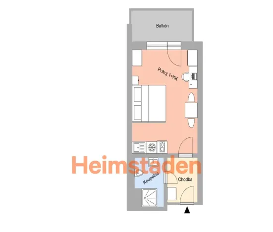 Pronájem bytu 1+kk, Plzeň - Jižní Předměstí, Magisterská, 29 m2