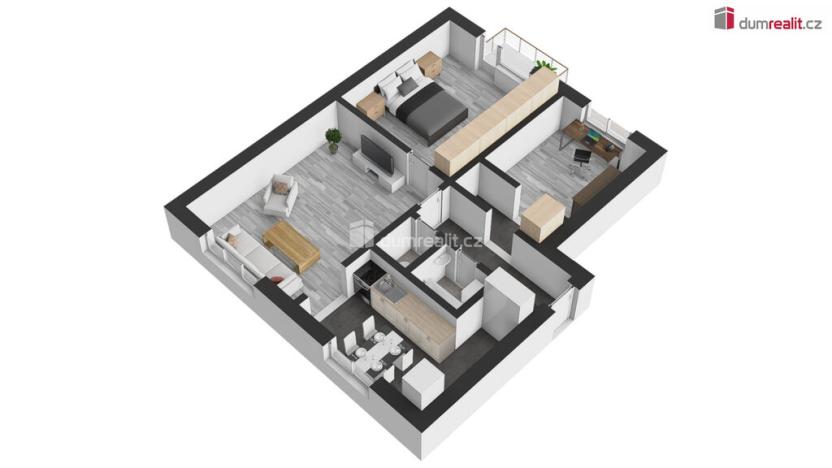Prodej bytu 3+1, Břeclav - Charvátská Nová Ves, Na Valtické, 68 m2