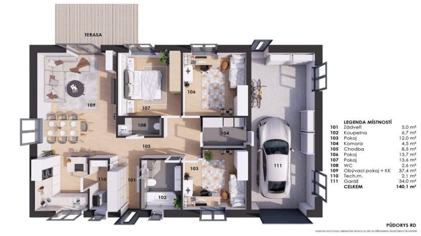 Prodej rodinného domu, Kozomín, 140 m2