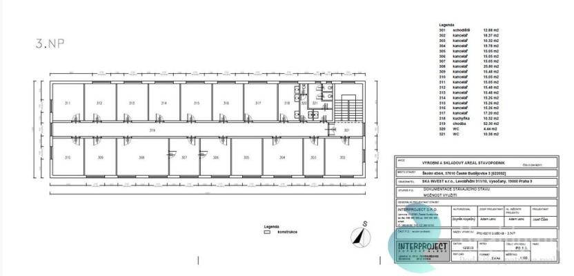 Pronájem kanceláře, České Budějovice, Školní, 349 m2