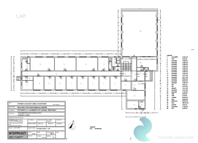 Prodej kanceláře, České Budějovice, Školní, 1260 m2