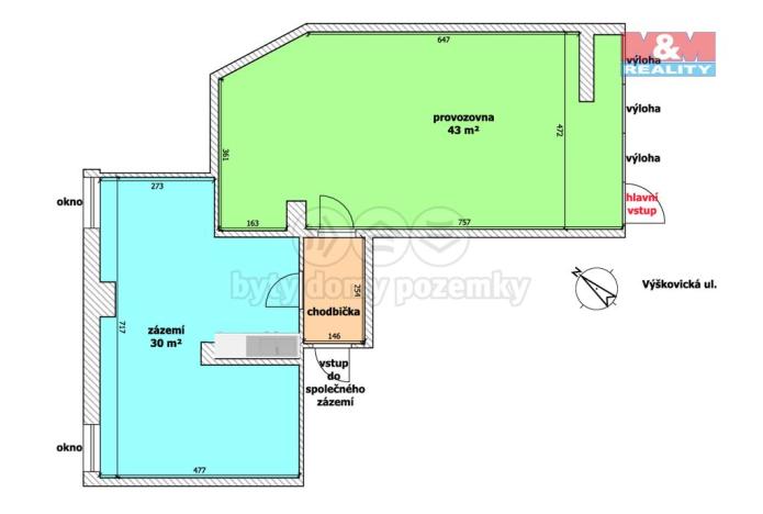 Pronájem obchodního prostoru, Ostrava - Zábřeh, Výškovická, 88 m2