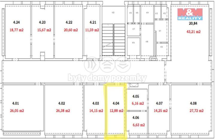 Pronájem kanceláře, Ostrava - Moravská Ostrava, Kounicova, 13 m2