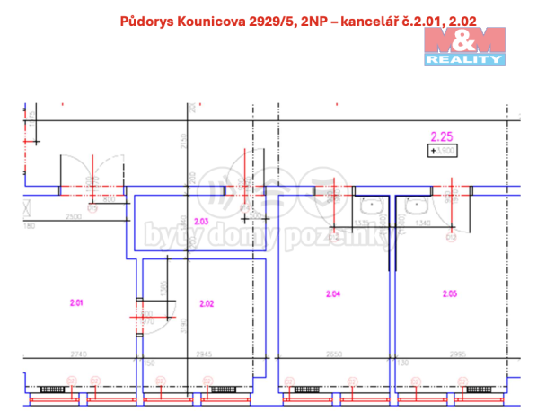 Pronájem kanceláře, Ostrava - Moravská Ostrava, Kounicova, 17 m2