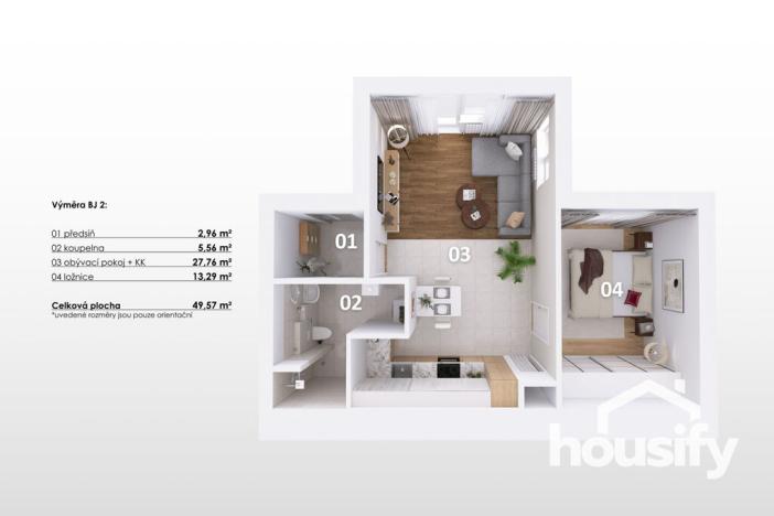 Prodej bytu 2+kk, Morašice, 49 m2