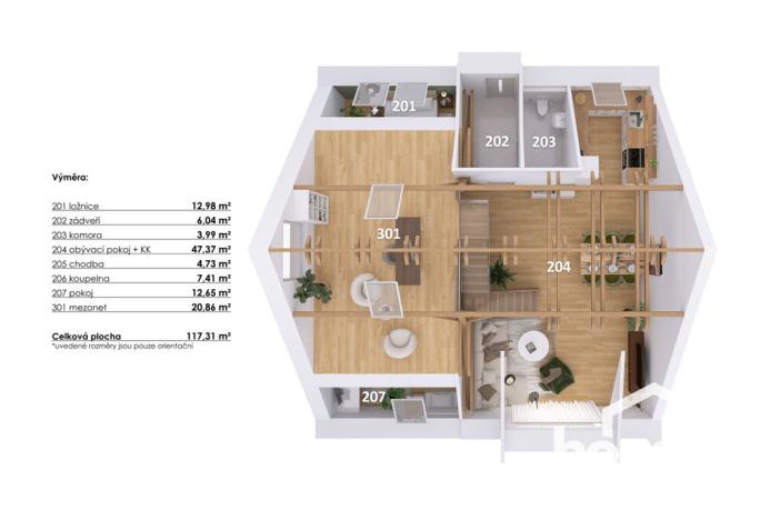 Prodej bytu 4+kk, Hodonice, 119 m2