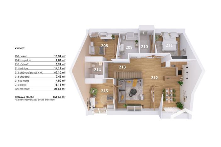 Prodej bytu 5+kk, Hodonice, 156 m2