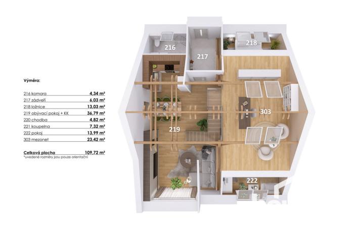Prodej bytu 4+kk, Hodonice, 112 m2
