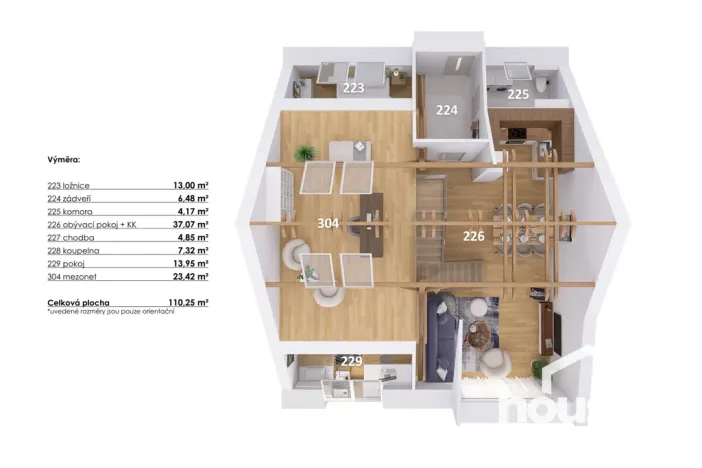 Prodej bytu 4+kk, Hodonice, 113 m2