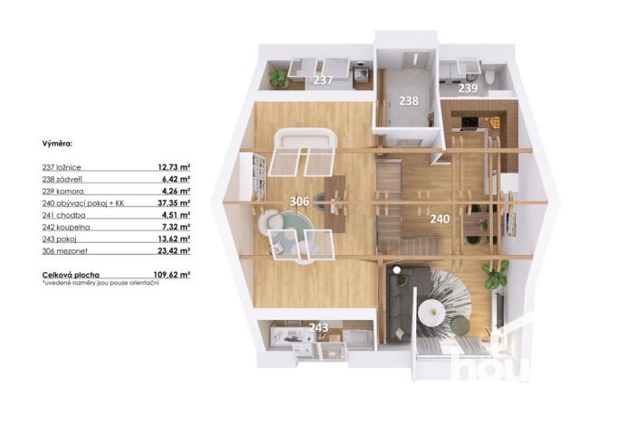 Prodej bytu 4+kk, Hodonice, 112 m2