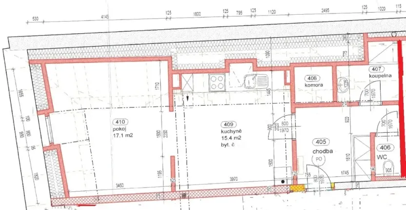 Pronájem bytu 1+1, Hradec Králové, Velké náměstí, 42 m2