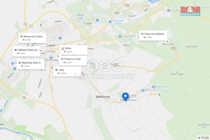 Prodej pozemku pro bydlení, Vamberk - Merklovice, 1133 m2