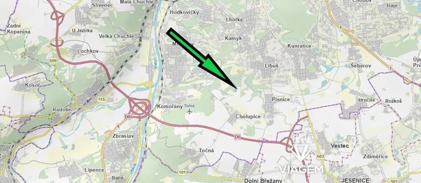 Prodej podílu pole, Praha - Cholupice, 1271 m2