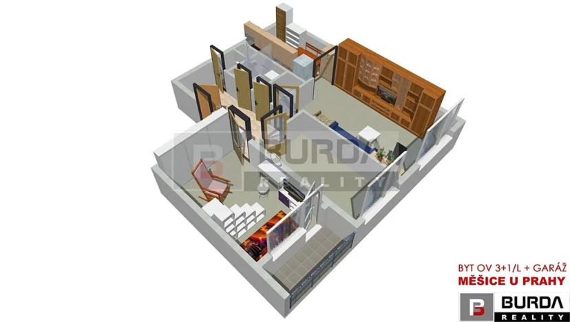 Prodej bytu 3+1, Měšice, 68 m2