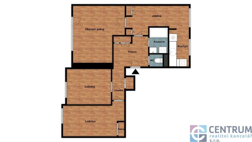 Prodej bytu 4+kk, Praha - Záběhlice, Měchenická, 73 m2