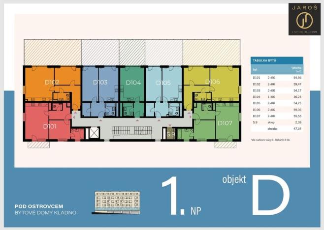 Prodej bytu 2+kk, Kladno, 51 m2