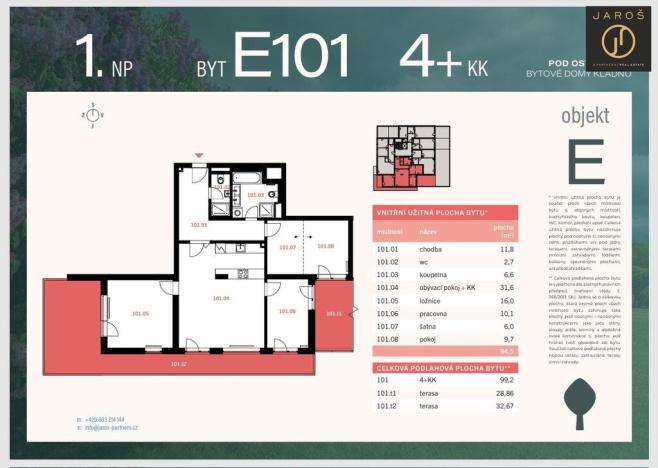 Prodej bytu 4+kk, Kladno, 95 m2