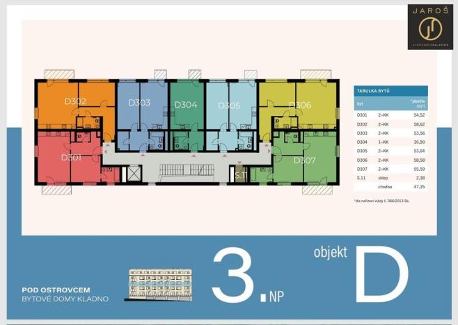 Prodej bytu 2+kk, Kladno, 56 m2