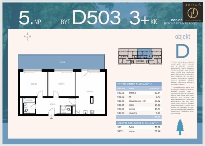 Prodej bytu 3+kk, Kladno, 73 m2
