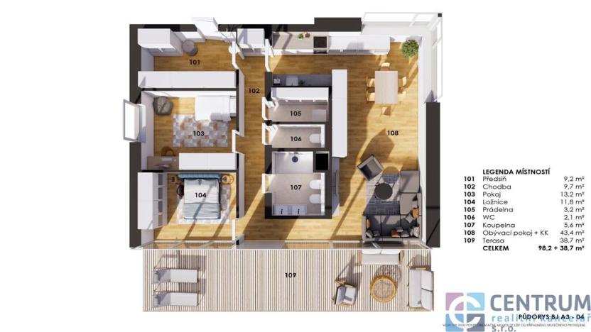 Prodej bytu 3+kk, Vrkoslavice, 98 m2