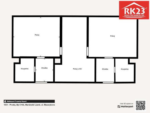 Prodej bytu 3+kk, Mariánské Lázně, Masarykova, 66 m2