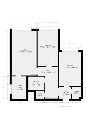 Pronájem bytu 3+kk, Praha - Kobylisy, Šimůnkova, 62 m2