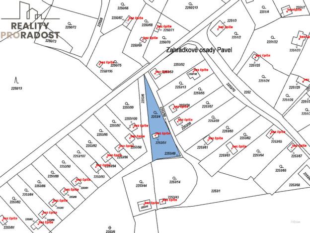 Prodej zahrady, Litvínov - Horní Litvínov, 494 m2