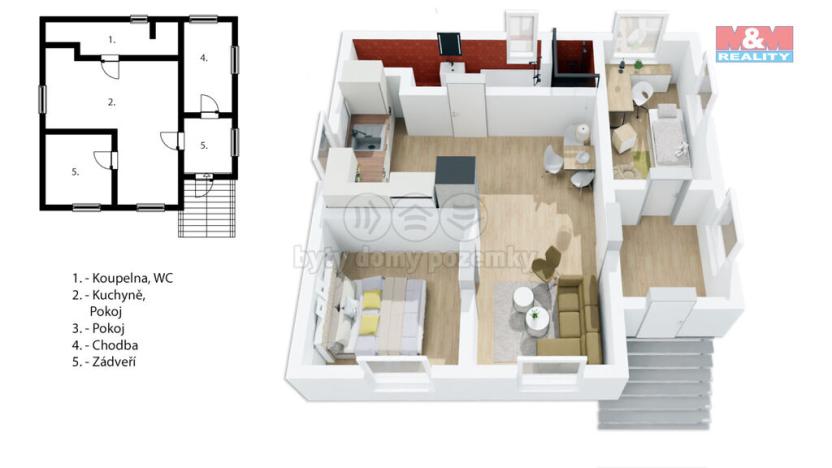 Prodej chaty, Kamenice - Ládví, 57 m2