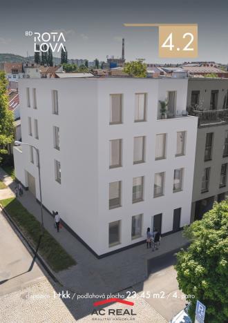 Prodej bytu 1+kk, Brno - Husovice, Rotalova, 24 m2