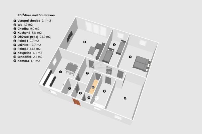 Prodej rodinného domu, Ždírec nad Doubravou, U Potoka, 130 m2