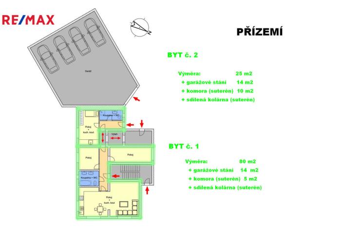 Pronájem bytu 3+kk, Lanškroun - Žichlínské Předměstí, Lidická, 80 m2