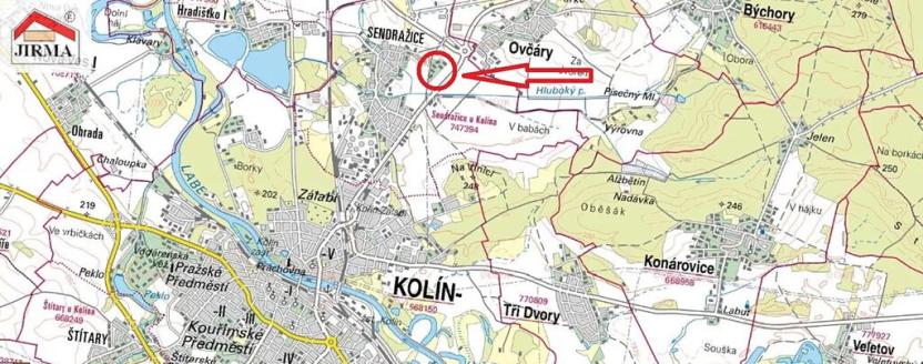 Prodej zahrady, Kolín, Prašná, 1067 m2
