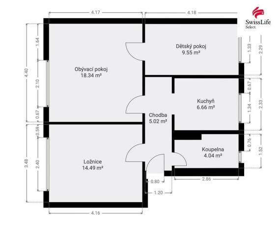 Prodej bytu 3+1, Litoměřice, Stránského, 70 m2