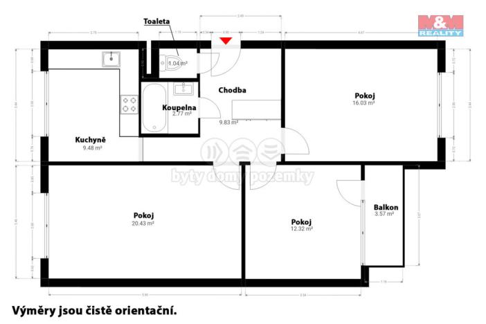Prodej bytu 3+1, Železná Ruda, U Řezné, 79 m2