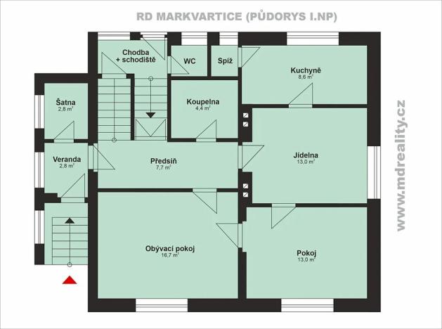 Prodej rodinného domu, Markvartice, 185 m2