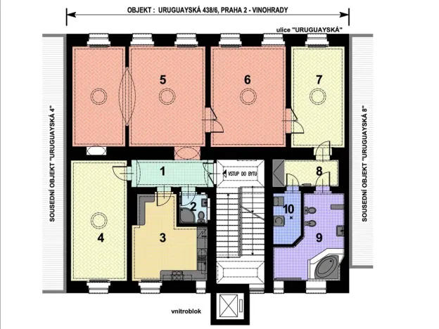 Prodej bytu 4+1, Praha - Vinohrady, Uruguayská, 162 m2